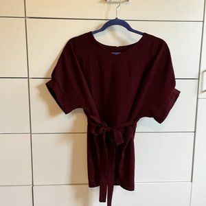 Burgundy Tie Top